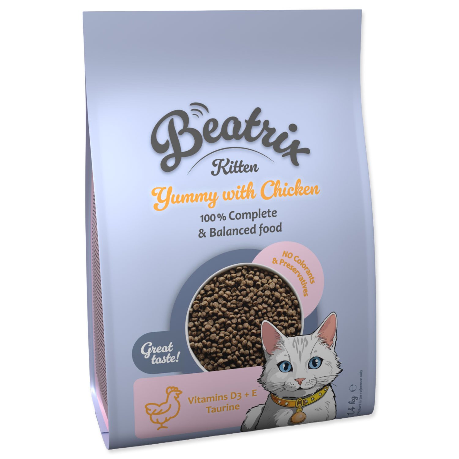 Krmivo Beatrix Kitten s kuřecím 1,4kg-KS