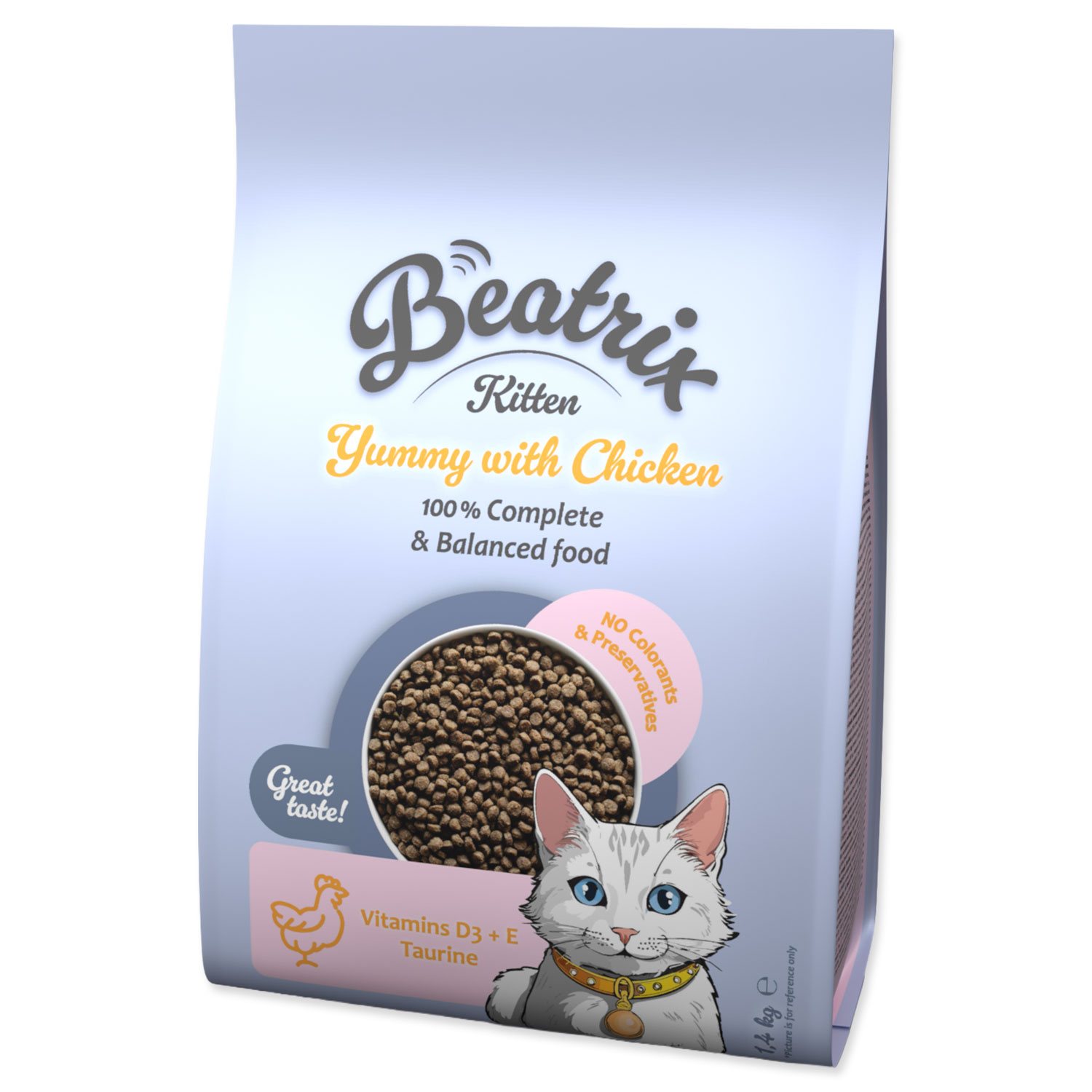 Krmivo Beatrix Kitten s kuřecím 1,4kg-KS
