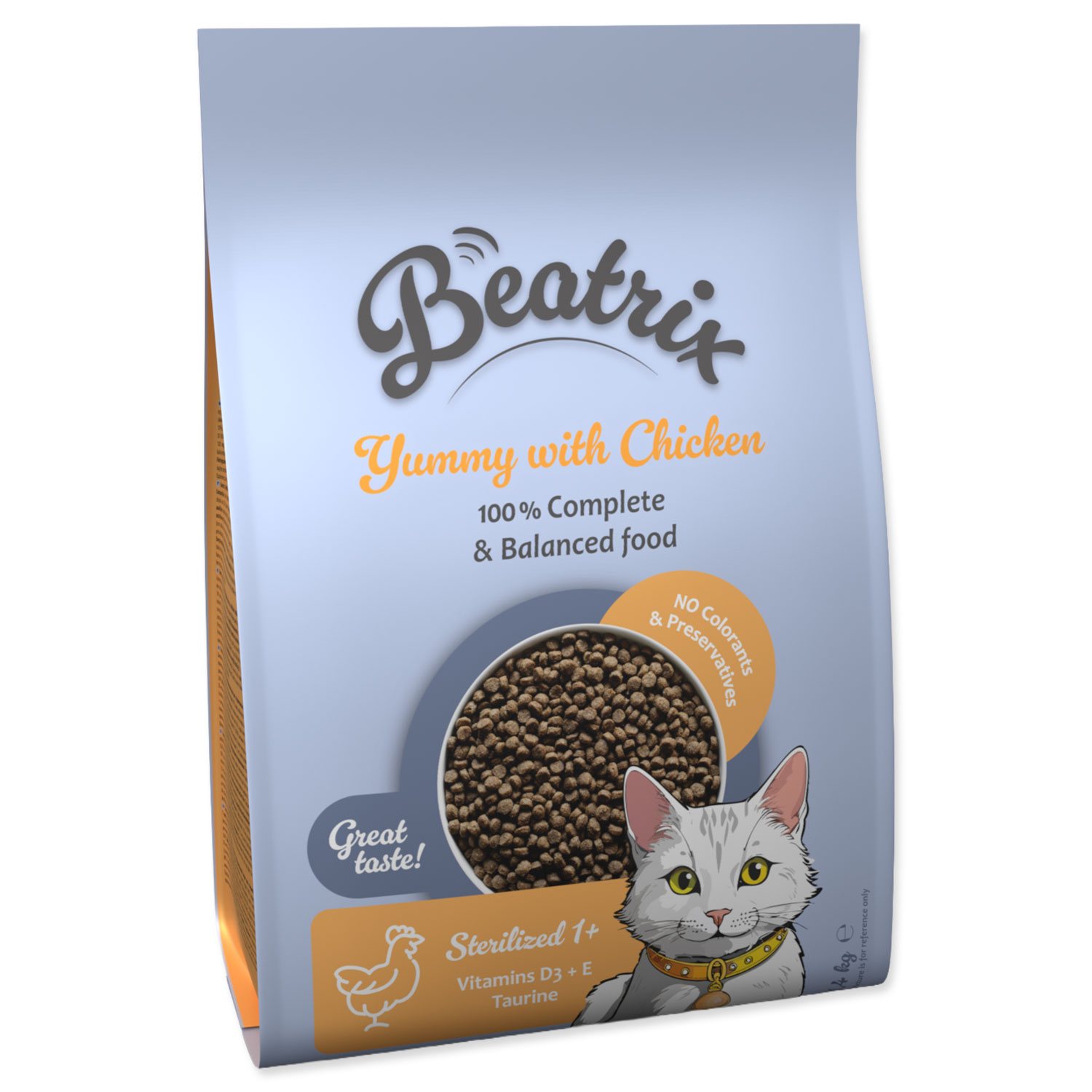 Krmivo Beatrix Sterilized s kuřecím 1,4kg-KS