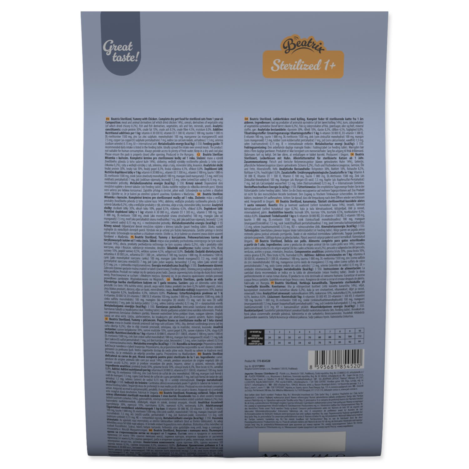 Krmivo Beatrix Sterilized s kuřecím 1,4kg-KS