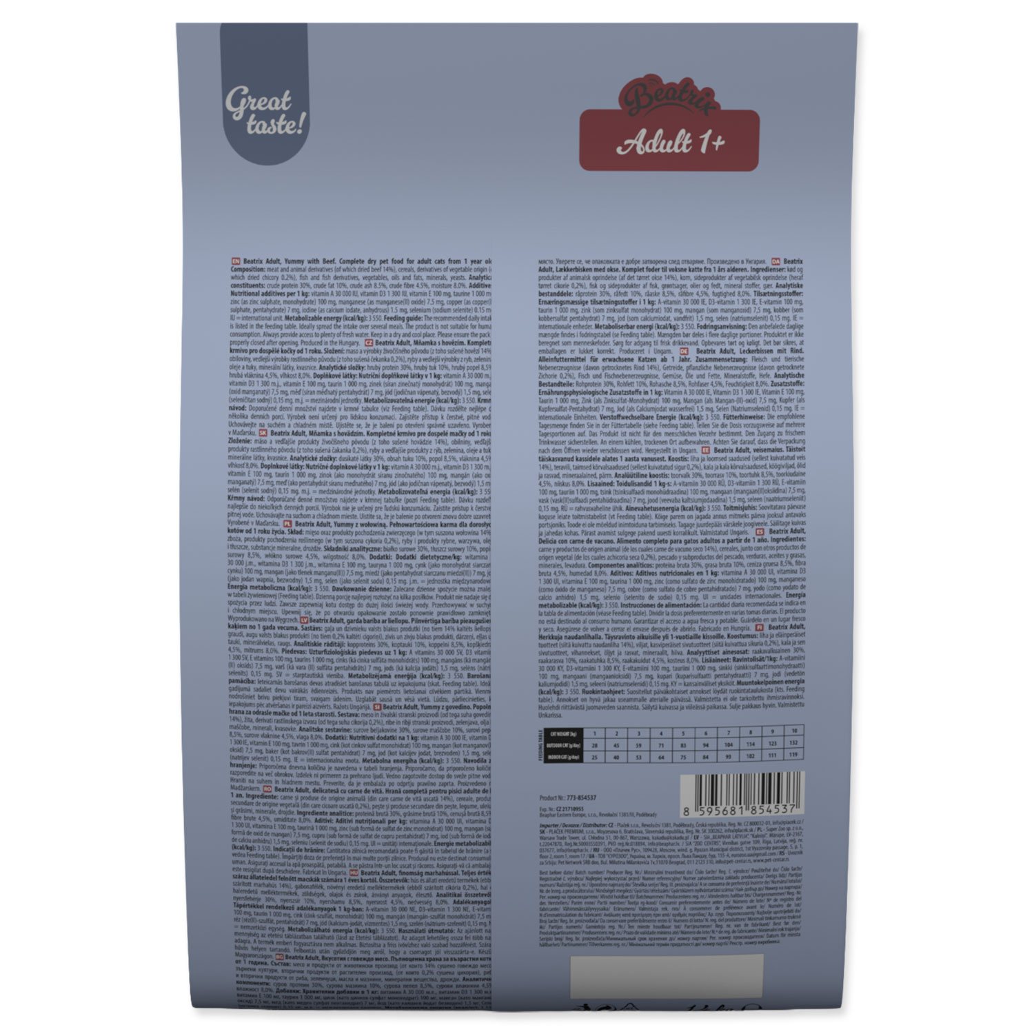 Krmivo Beatrix Adult s hovězím 1,4kg-KS