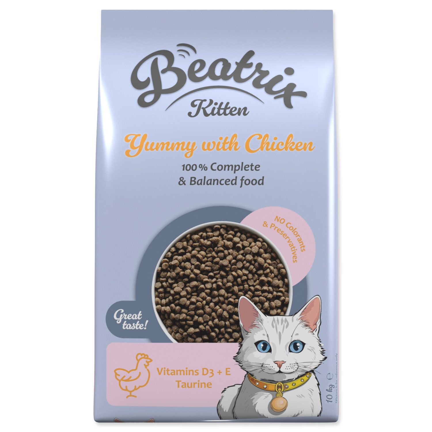 Krmivo Beatrix Kitten s kuřecím 10kg-KS