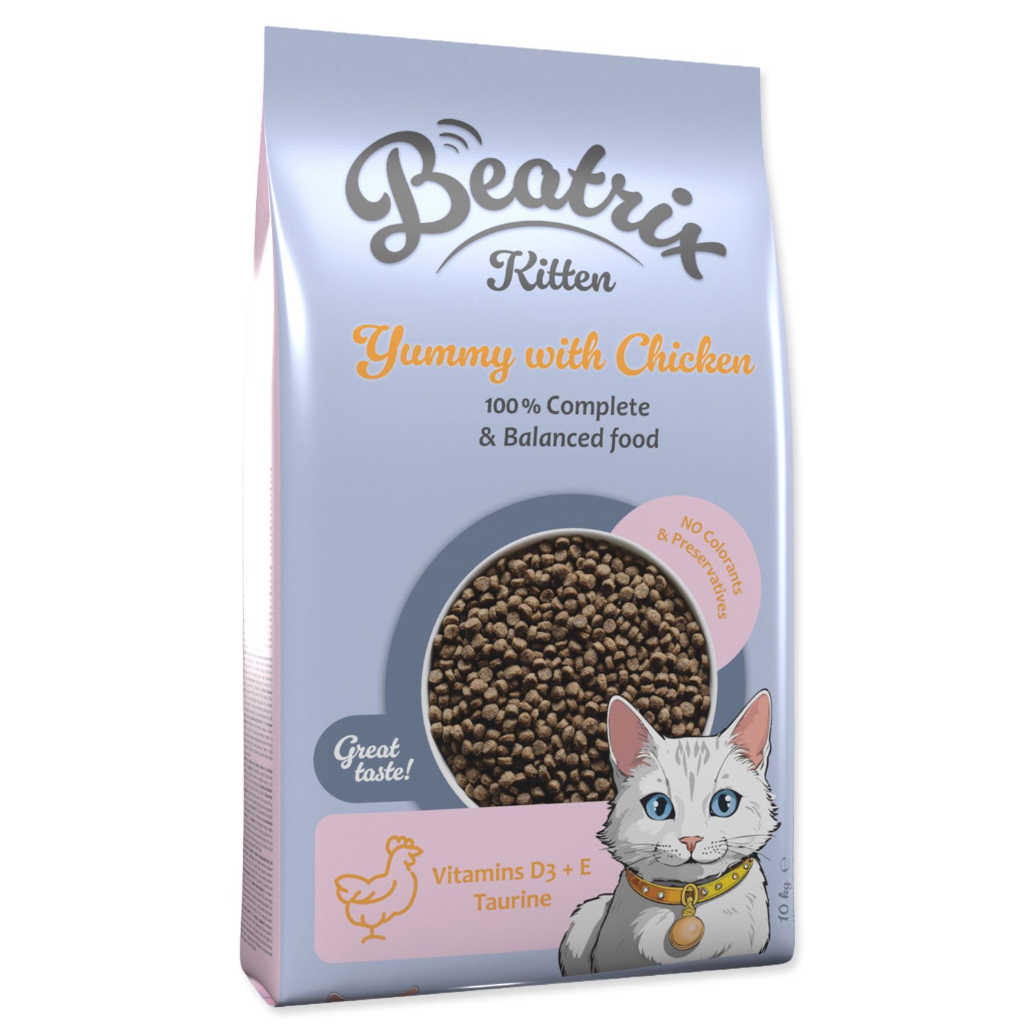 Krmivo Beatrix Kitten s kuřecím 10kg-KS