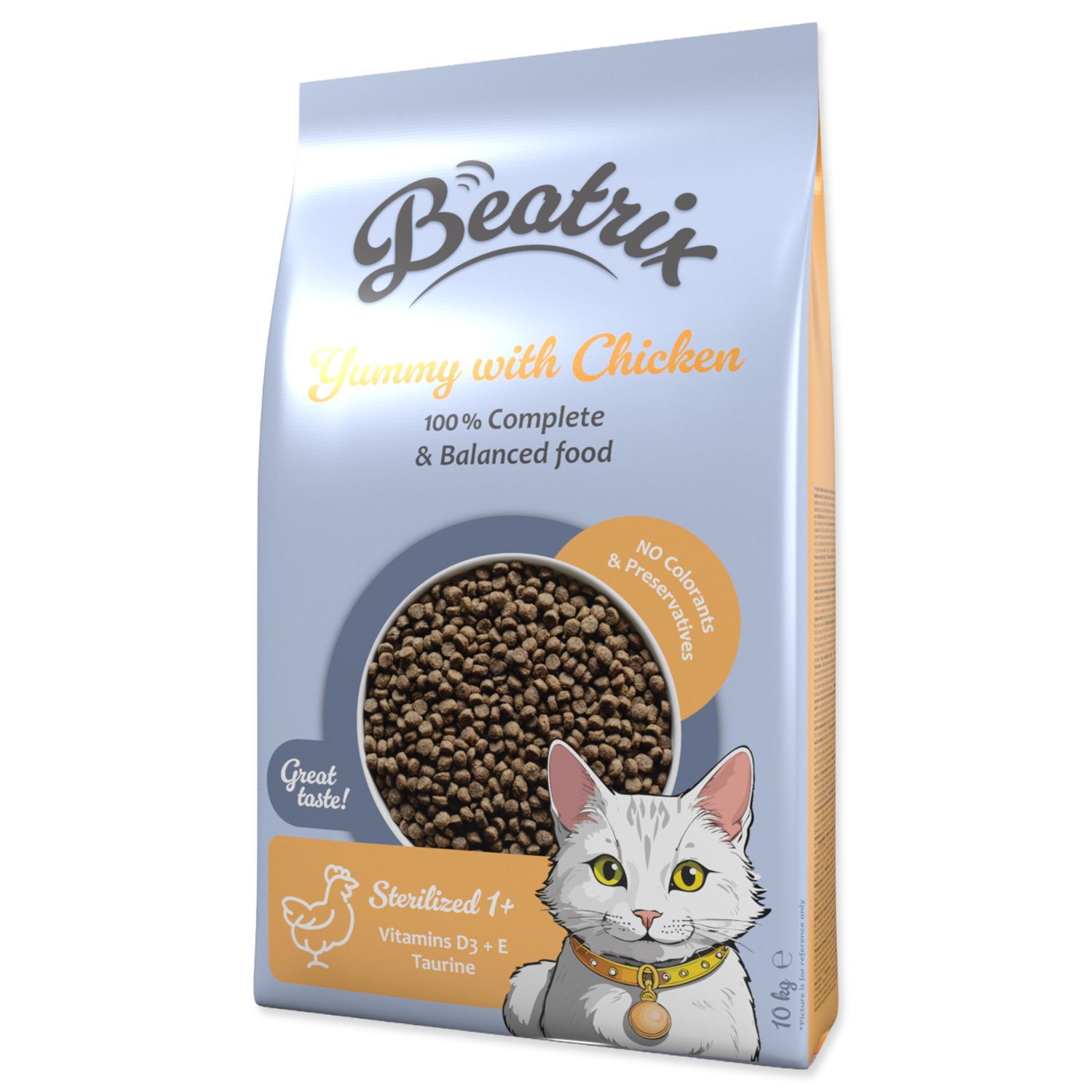 Krmivo Beatrix Sterilized s kuřecím 10kg-KS