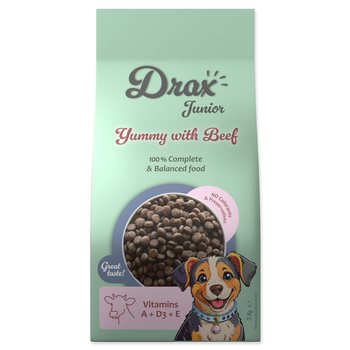 Krmivo Drax Junior s hovězím 3kg-KS