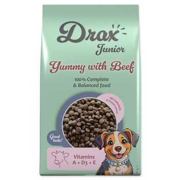 Krmivo Drax Junior s hovězím 10kg-KS