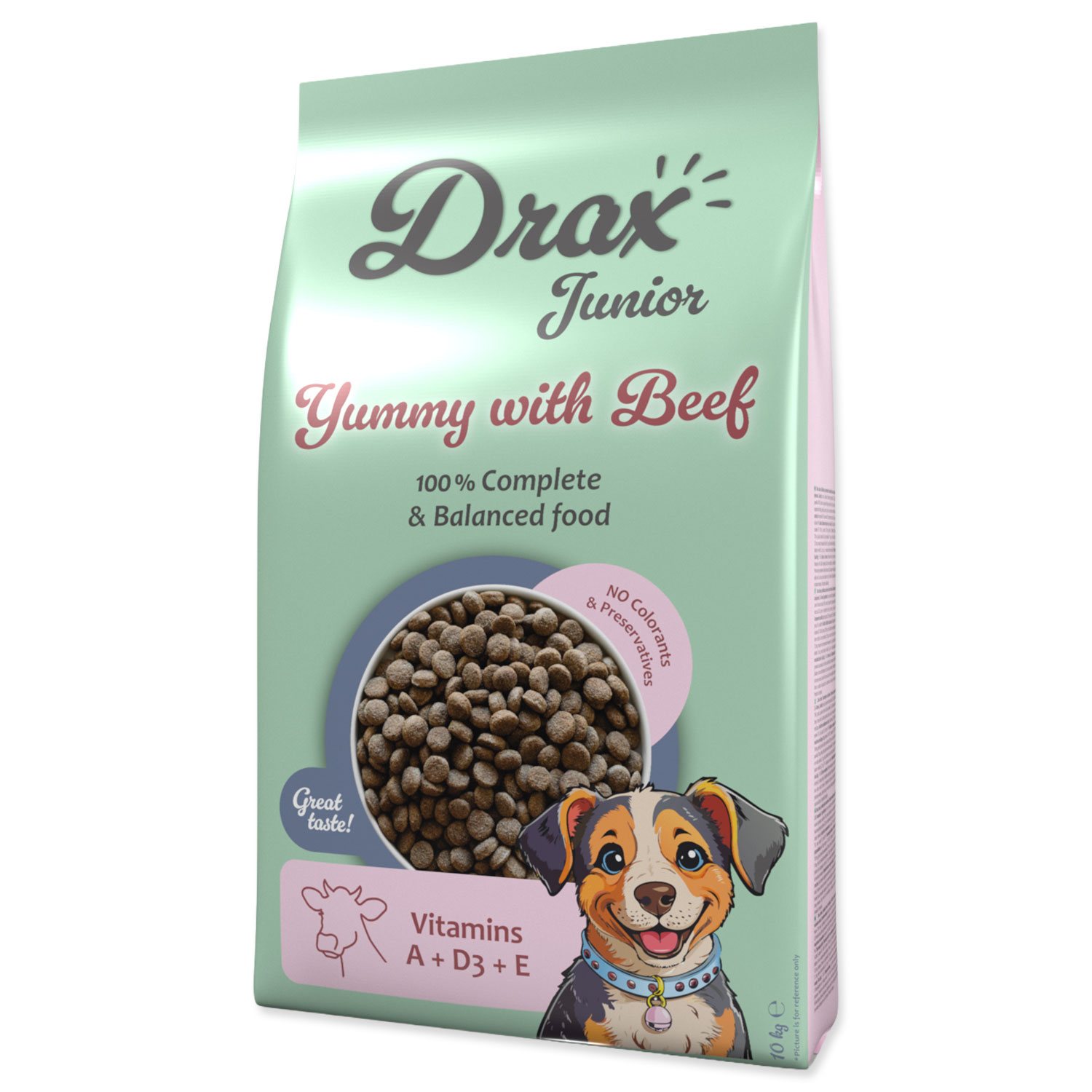 Krmivo Drax Junior s hovězím 10kg-KS