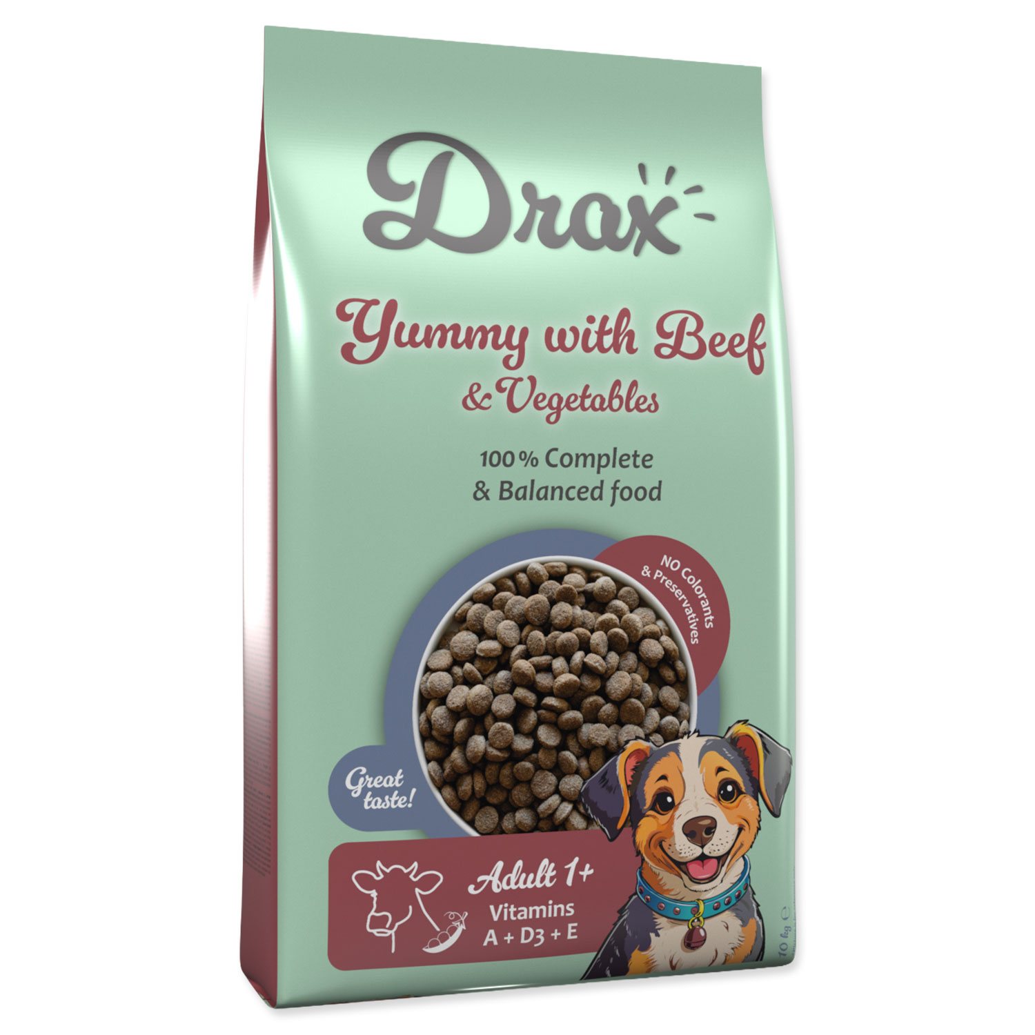 Krmivo Drax Adult s hovězím a se zeleninou 10kg-KS