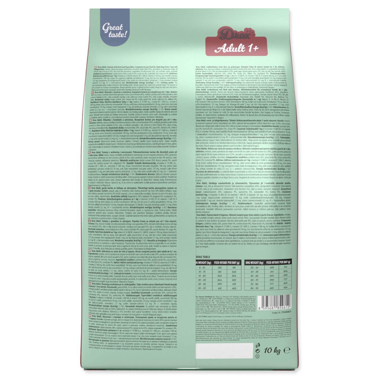 Krmivo Drax Adult s hovězím a se zeleninou 10kg-KS