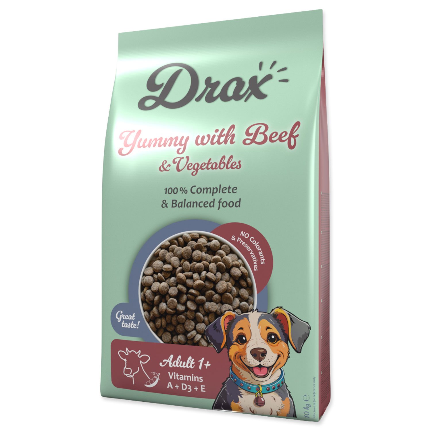 Krmivo Drax Adult s hovězím a se zeleninou 10kg-KS