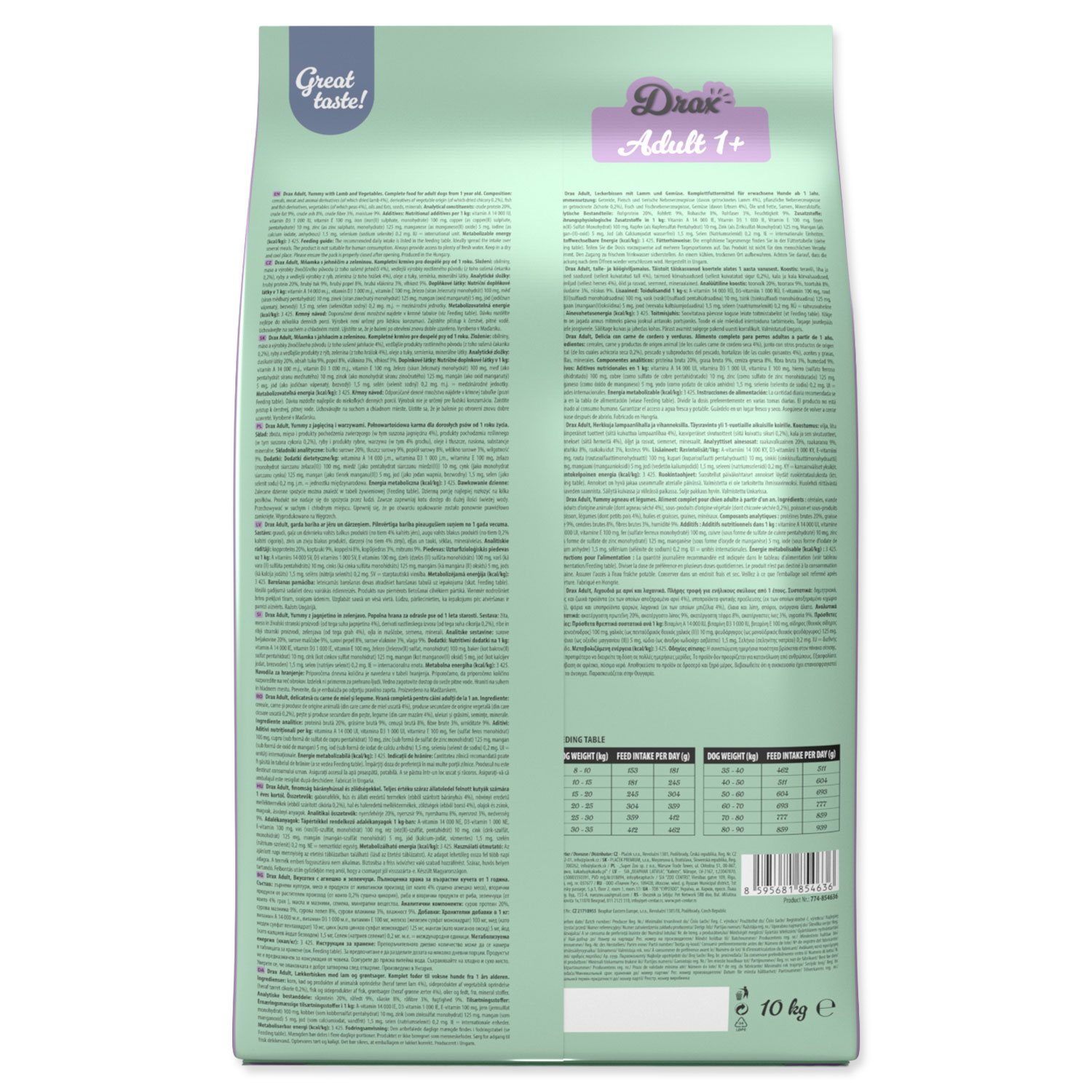 Krmivo Drax Adult s jehněčím a se zeleninou 10kg-KS