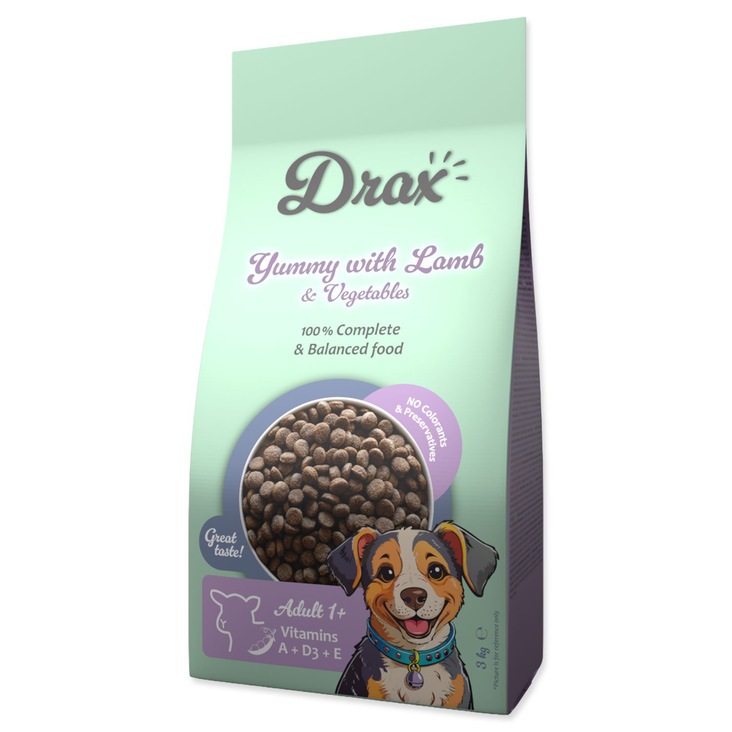 Krmivo Drax Adult s jehněčím a se zeleninou 3kg-KS