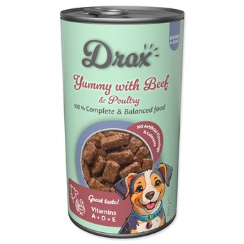 Konzerva Drax Adult s hovězím a drůbežím 1240g-KS