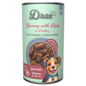 Konzerva Drax Adult s hovězím a drůbežím 1240g-KS
