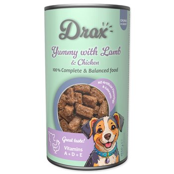 Konzerva Drax Adult s jehněčím a kuřecím 1240g-KS