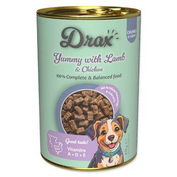 Konzerva Drax Adult s jehněčím a kuřecím 415g-KS