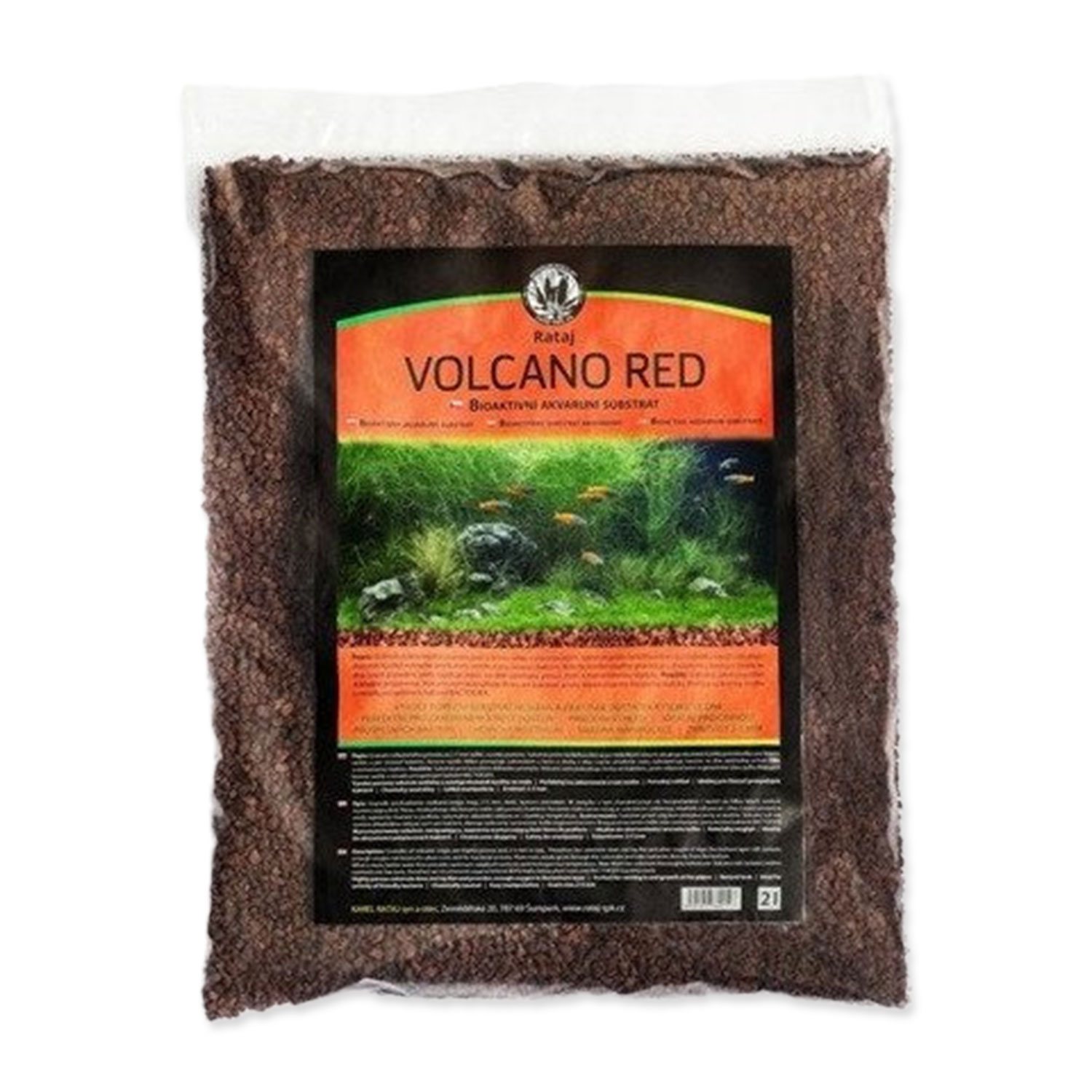Substrát Rataj Volcano Red červený akvarijní 8l
