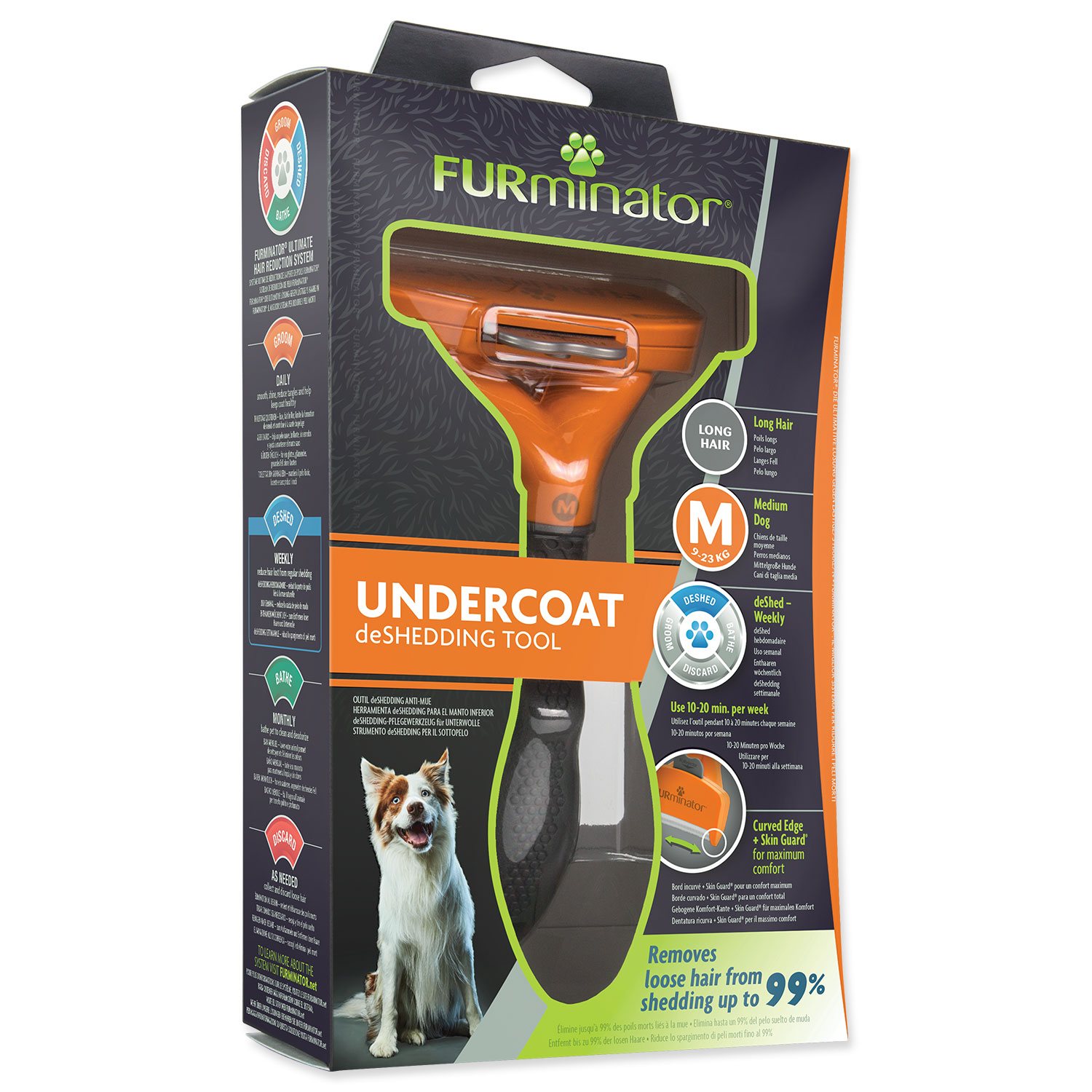 Hřeben Furminator dlouhá srst M 9-23kg