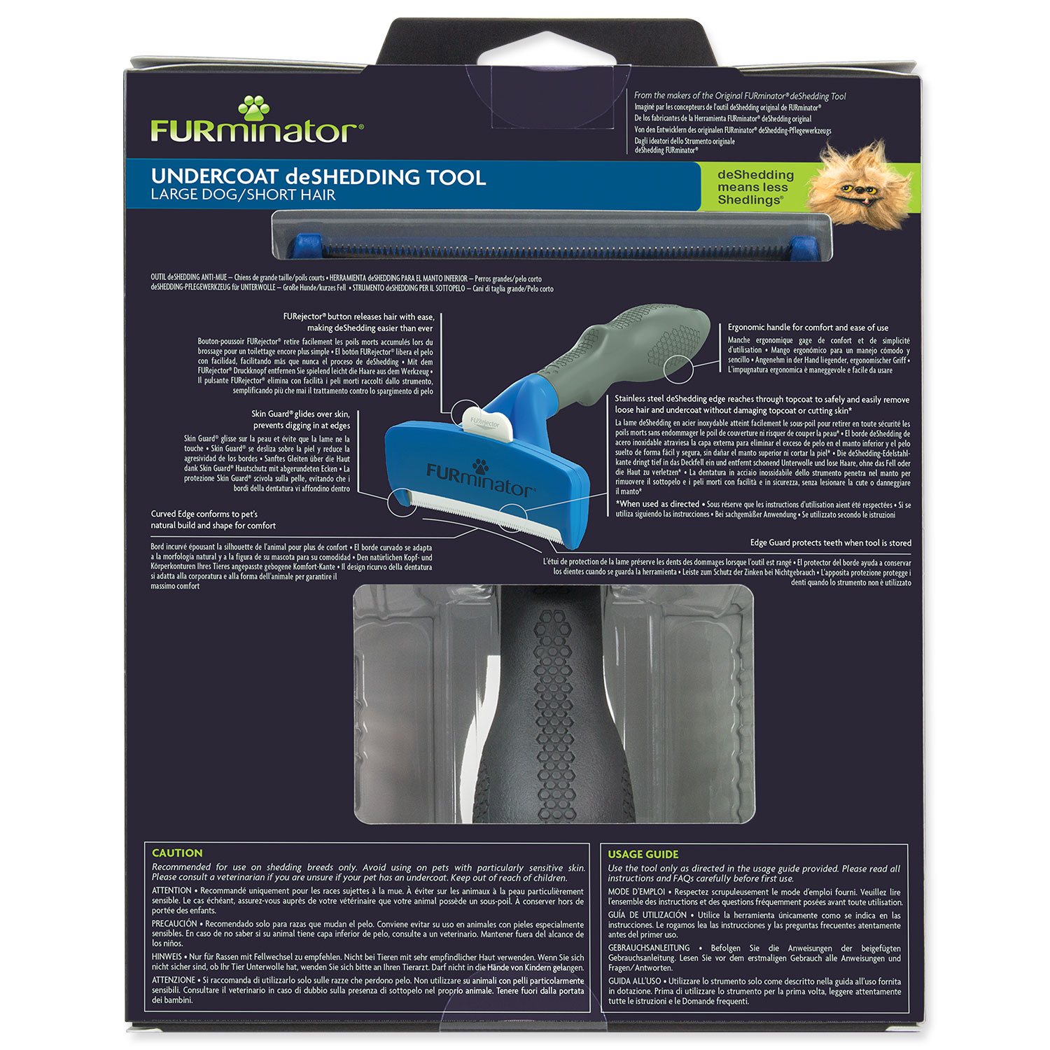 Hřeben Furminator krátká srst L 24-41kg-KS