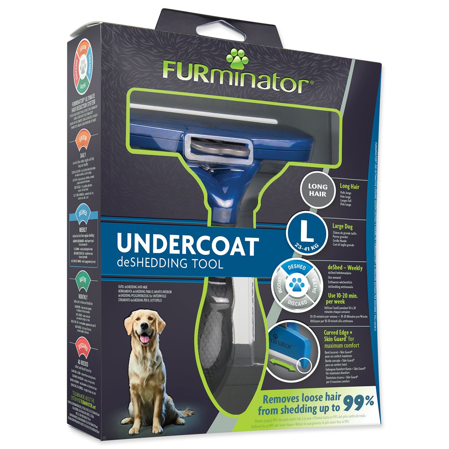 Hřeben Furminator dlouhá srst L 24-41kg