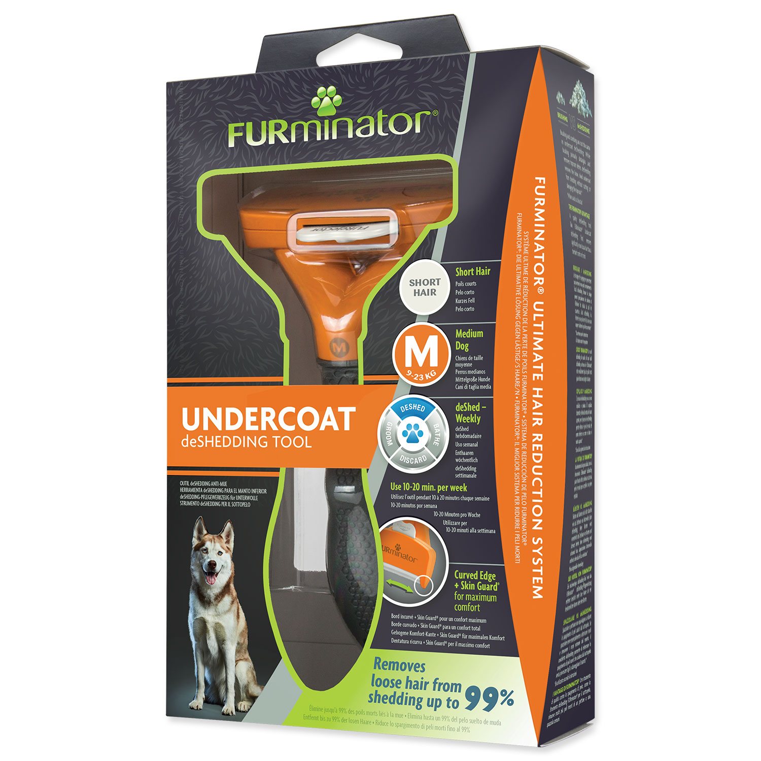 Hřeben Furminator krátká srst M 9-23kg-KS