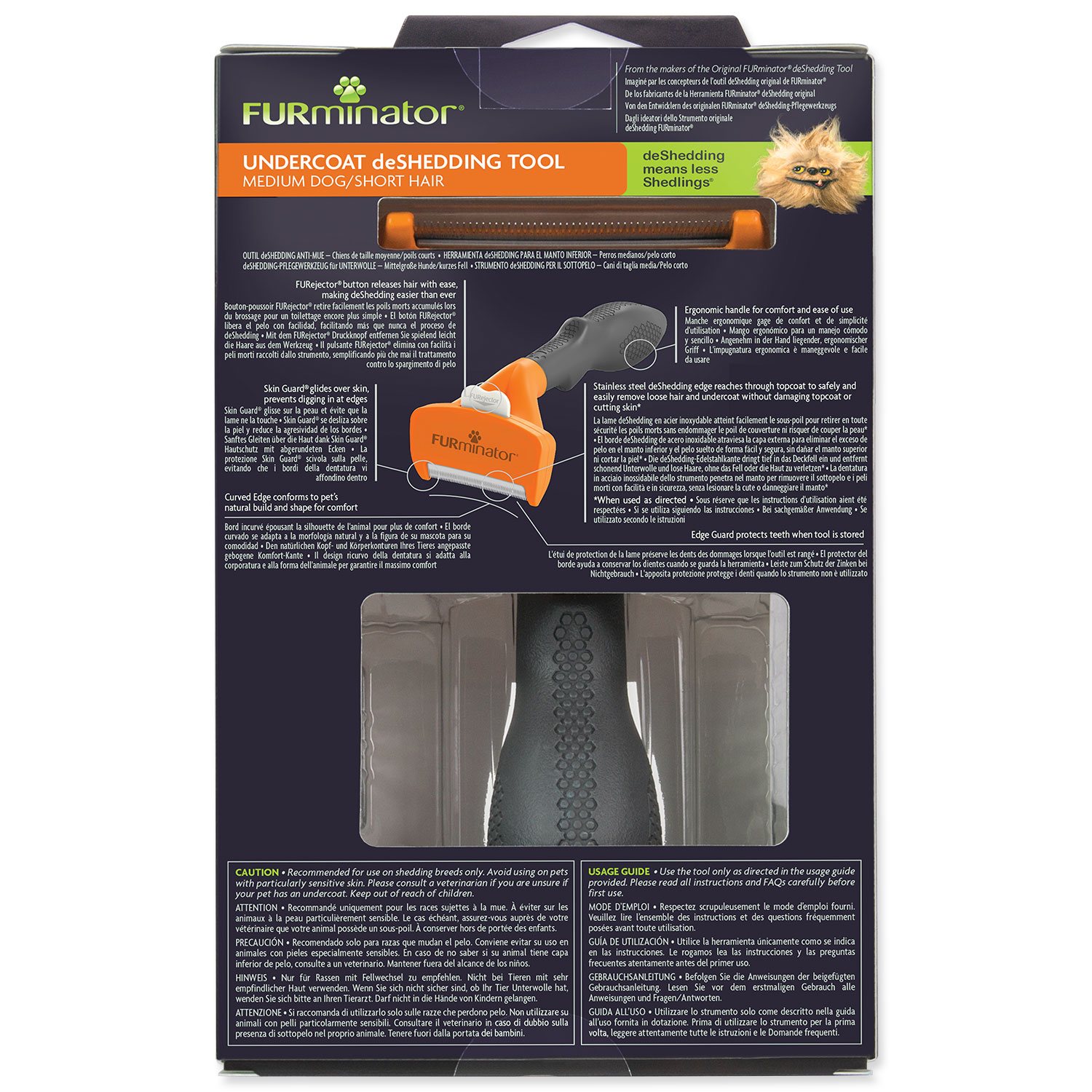 Hřeben Furminator krátká srst M 9-23kg-KS
