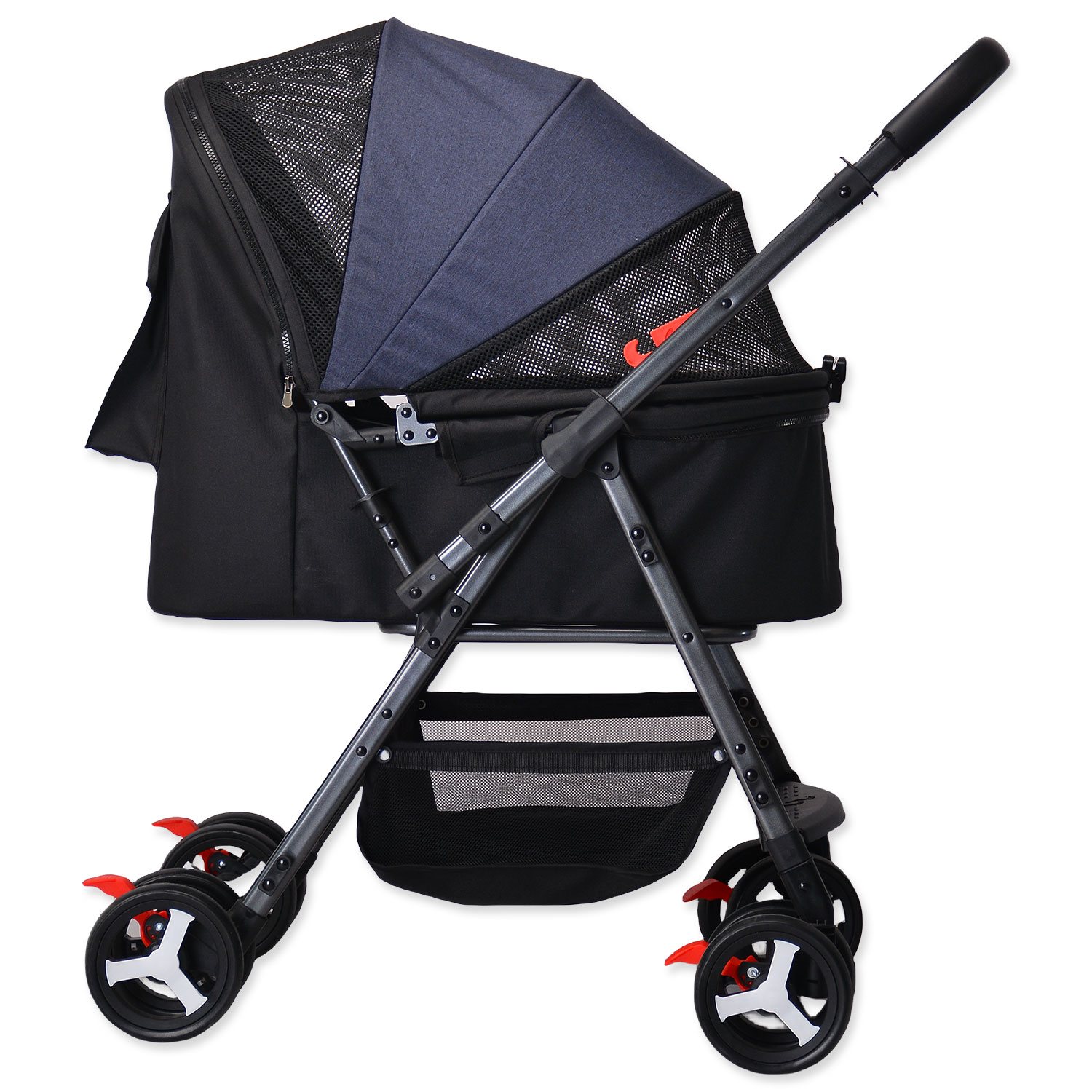 Kočárek Kenyone 50x66x101cm modrý, černá kontrukce-KS