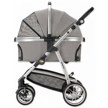 Kočárek Kenyone 60x69x106cm světle šedý, stříbrná kontrukce  -KS