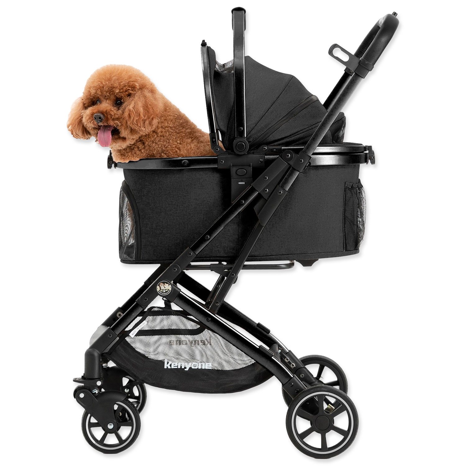 Kočárek Kenyone 56x73x103cm černý, černá konstrukce-KS