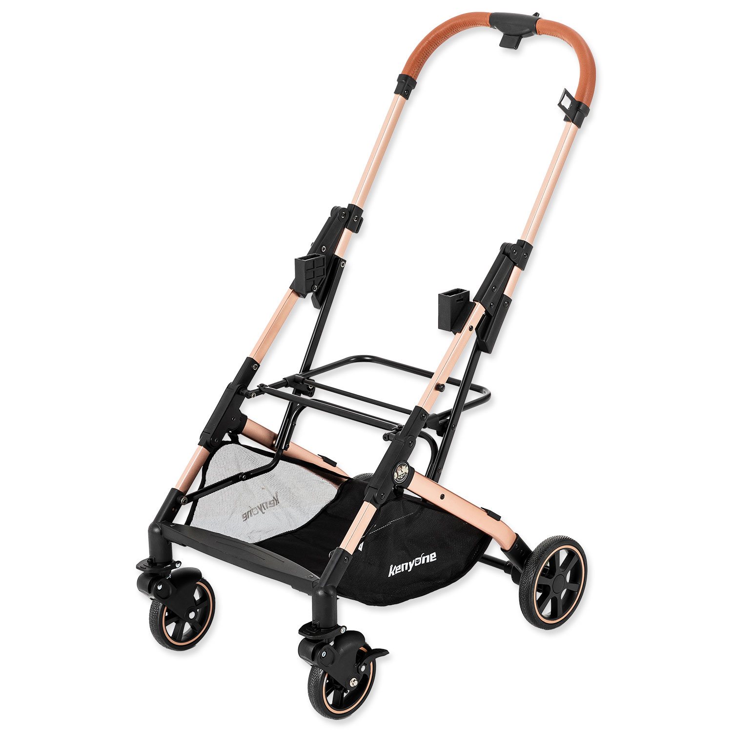 Kočárek Kenyone 56x73x103cm růžový, stříbrná konstrukce-KS