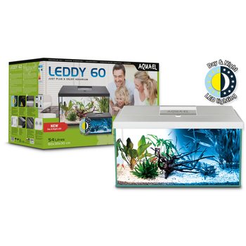 Akvarijní set Aquael LEDDY LED Day & Night bílý 60x30x30cm 54l-KS