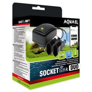 Časovač Aquael Socket Link Duo, elektronický dvoukanálový-KS