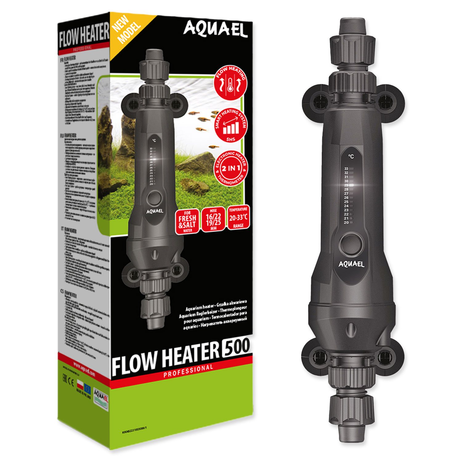 Topítko Aquael průtokové Flow 500W-KS