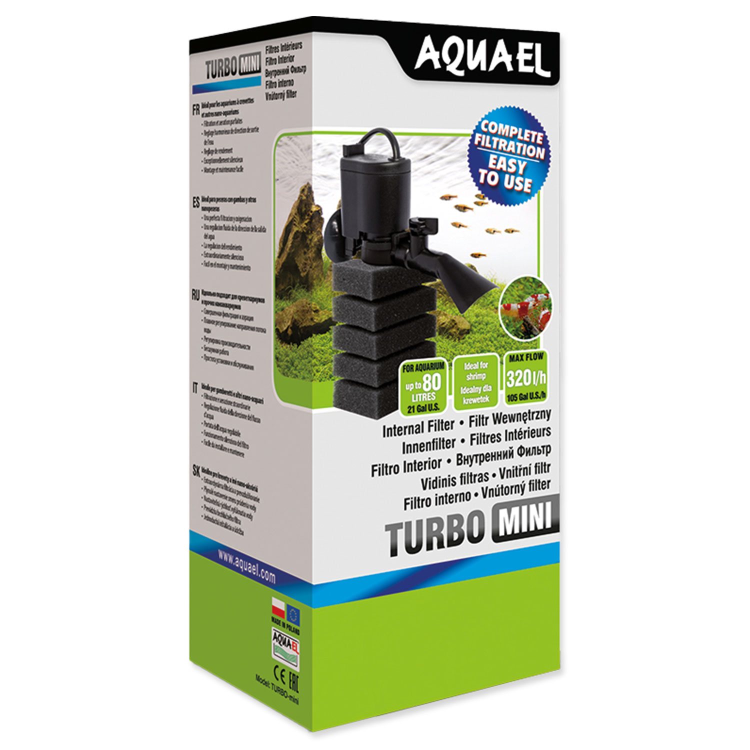 Filtr Aquael Turbo Mini vnitřní 320 l/h-KS