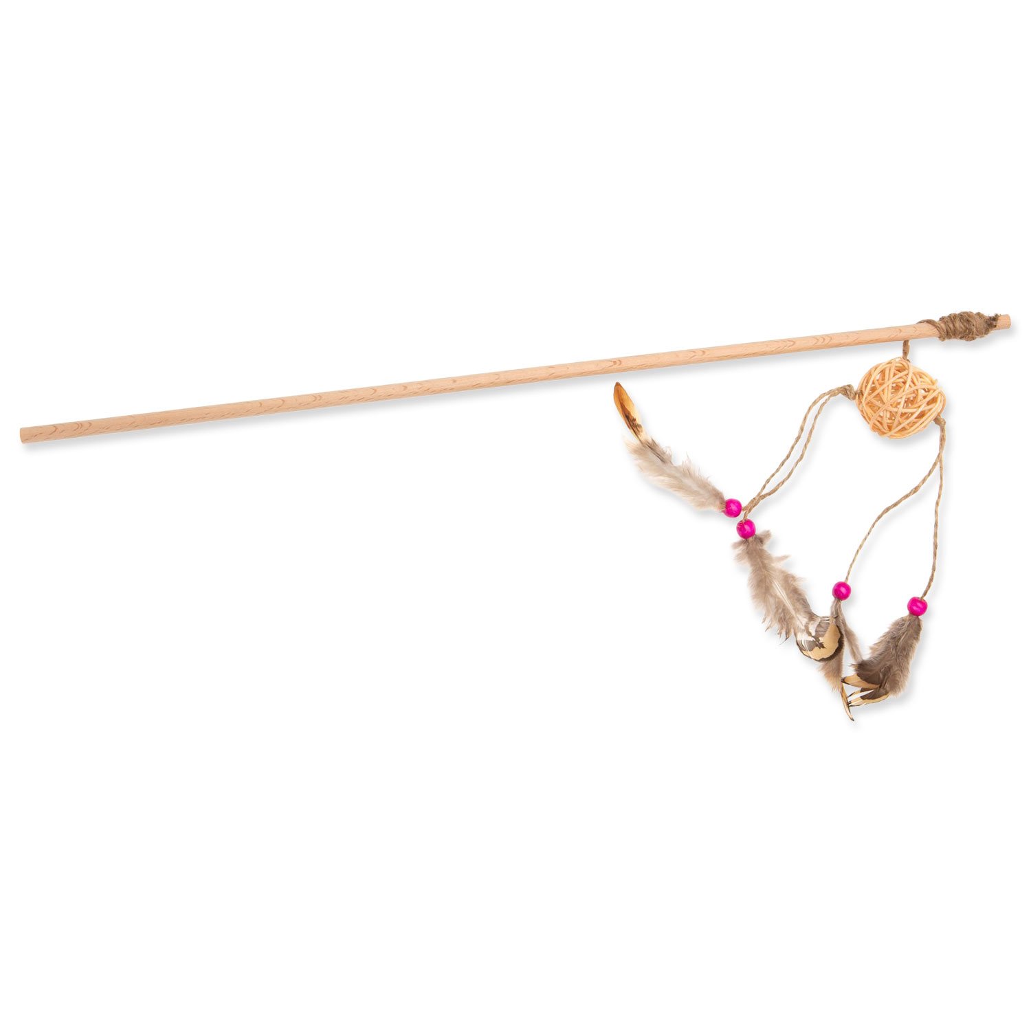 Hračka Ecomfy Gaia šidítko ratan, korálky 50cm -KS