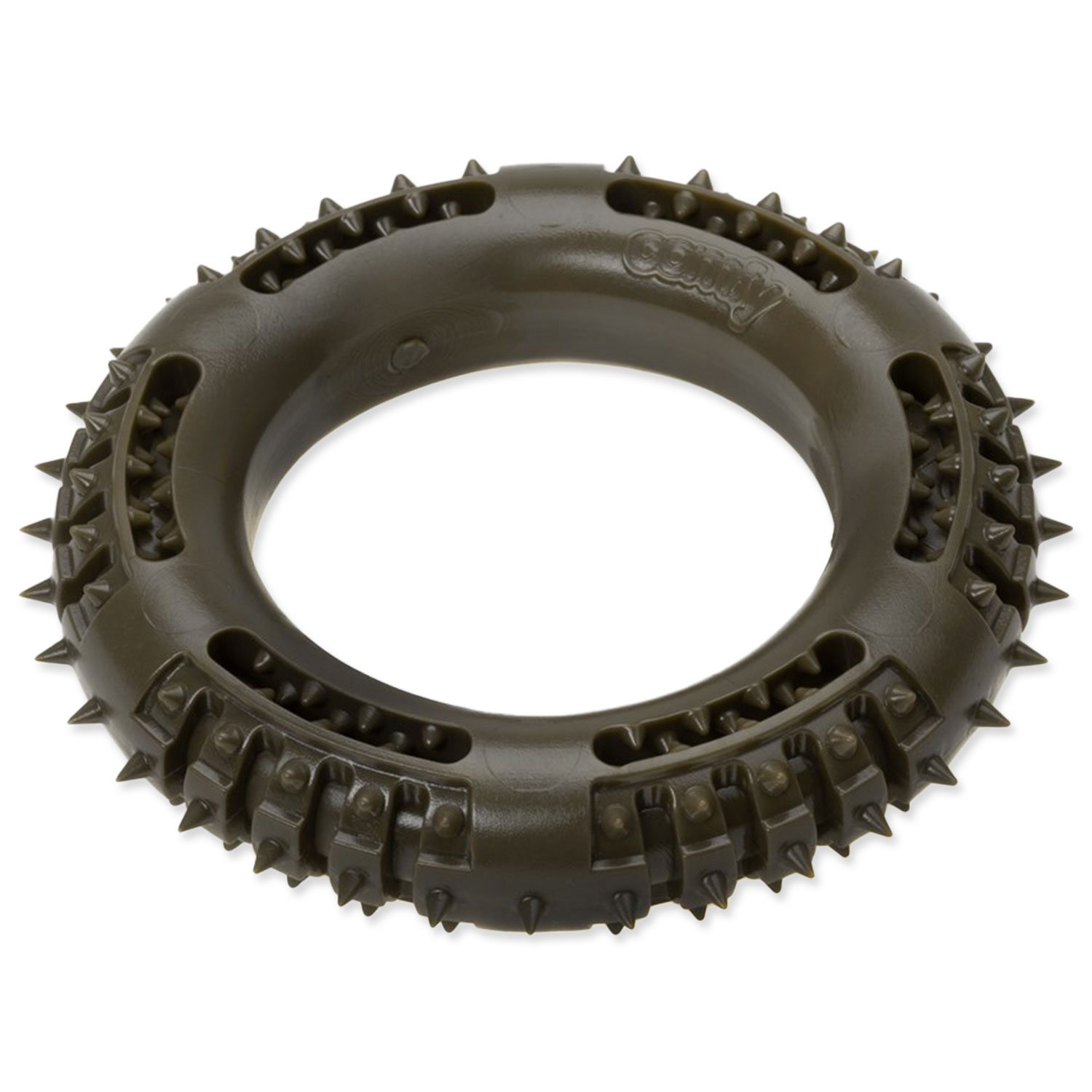 Hračka Ecomfy Olive Eco Dental kroužek, plastová zelená 13cm