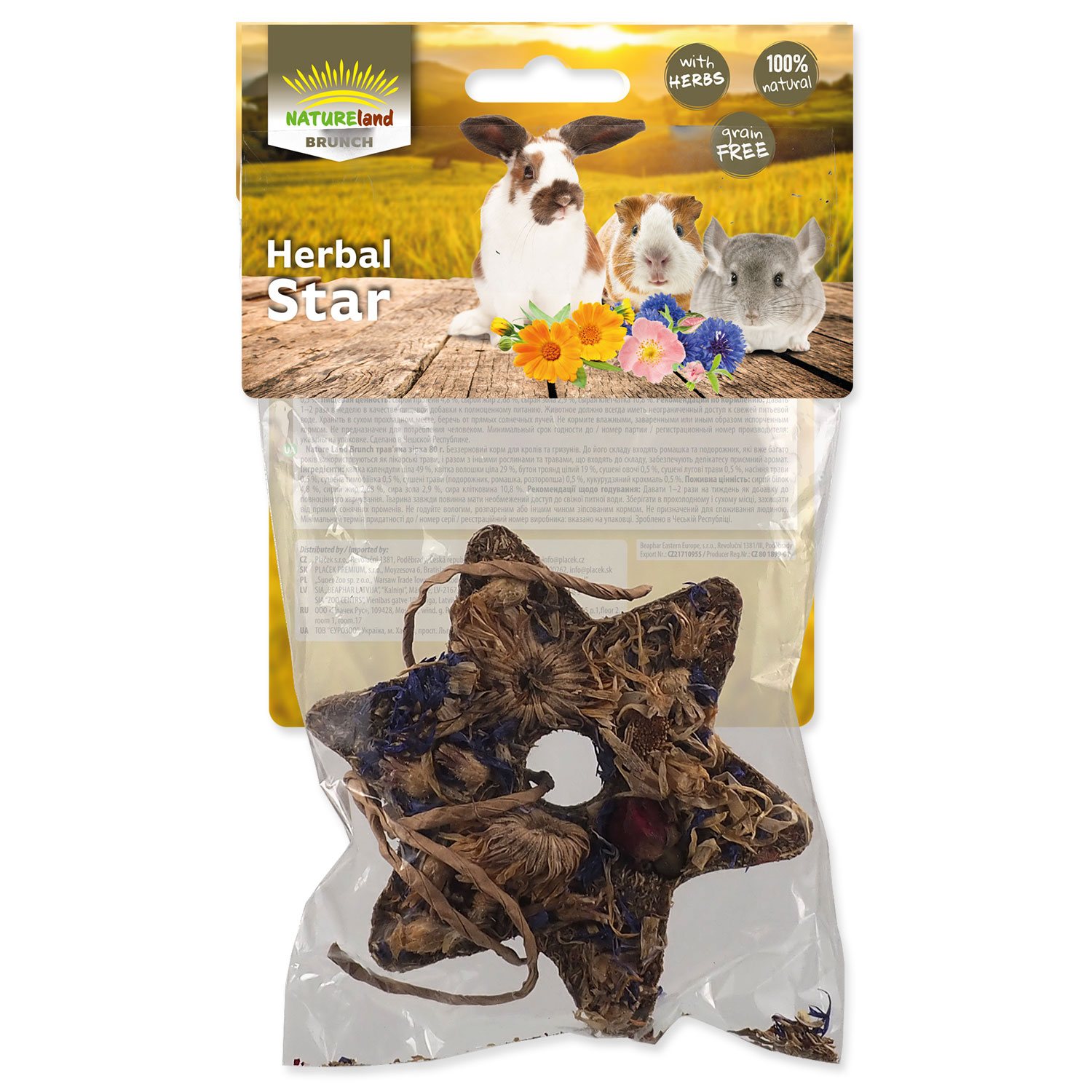 Pochoutka Nature Land Brunch bylinková hvězda 80g-KS