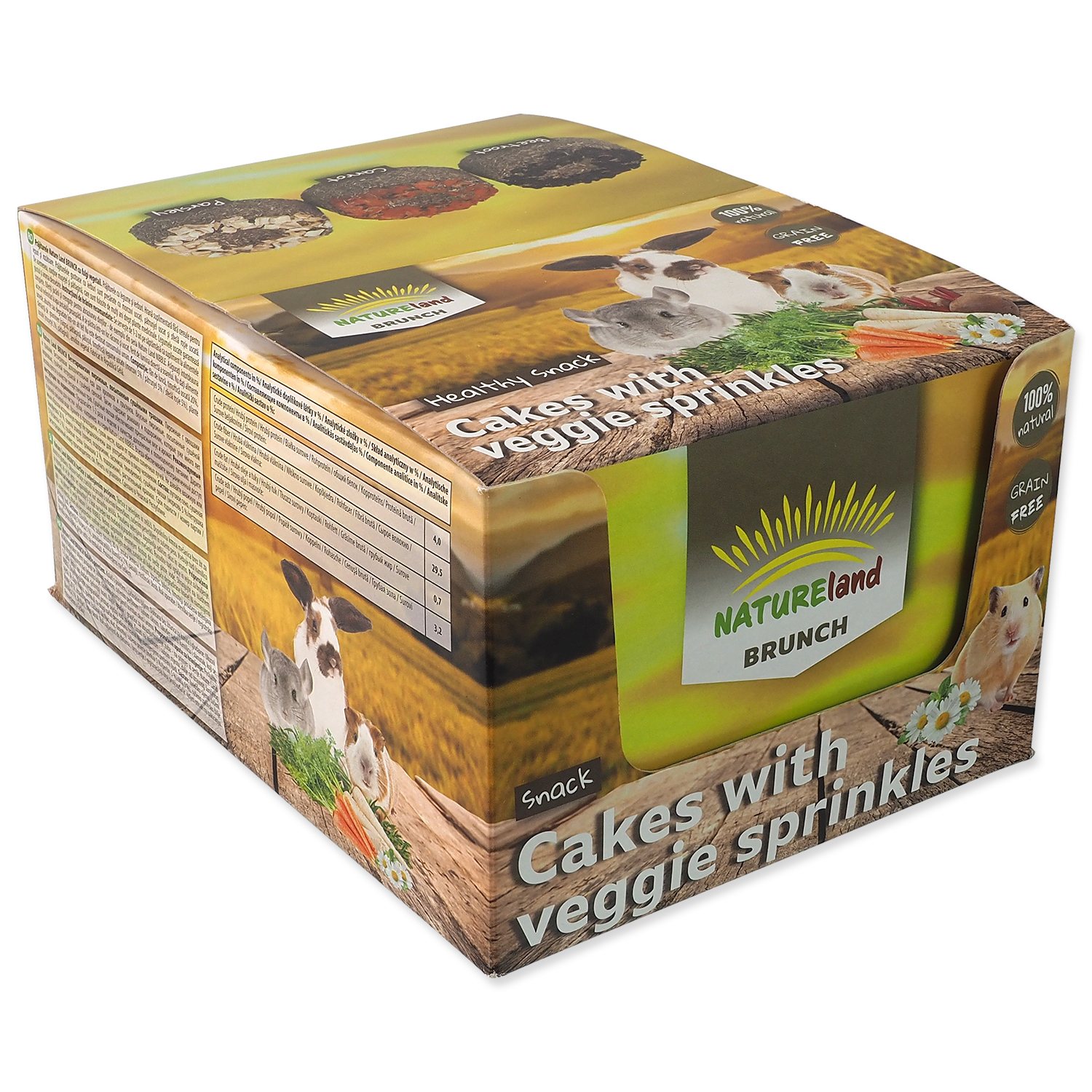 Pochoutka Nature Land koláček s posypem Displej 50g 18ks-KS