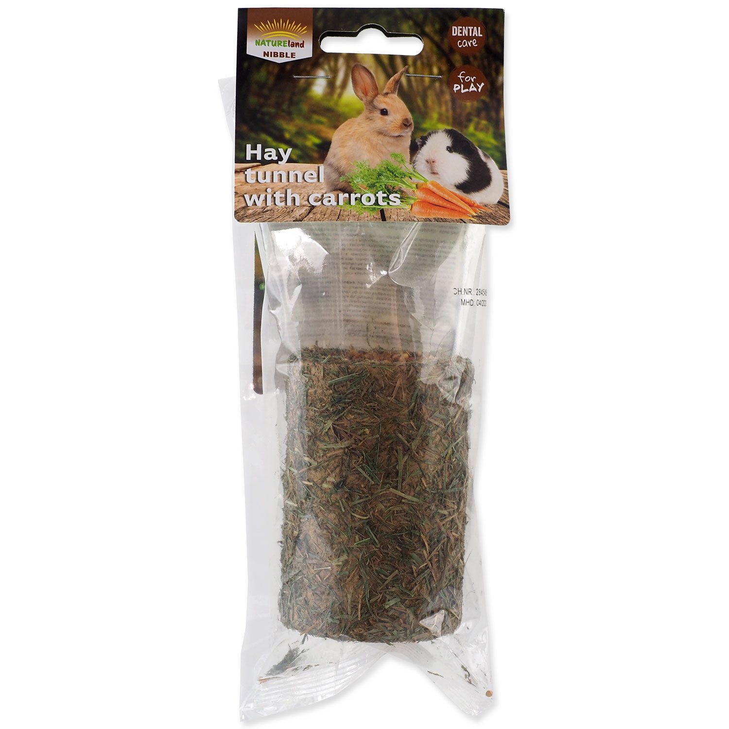 Pochoutka Nature Land Nibble válec ze sena plněný mrkví 125g-KS