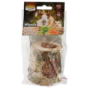 Válec Nature Land Nibble s mrkví dřevěný 150g-KS