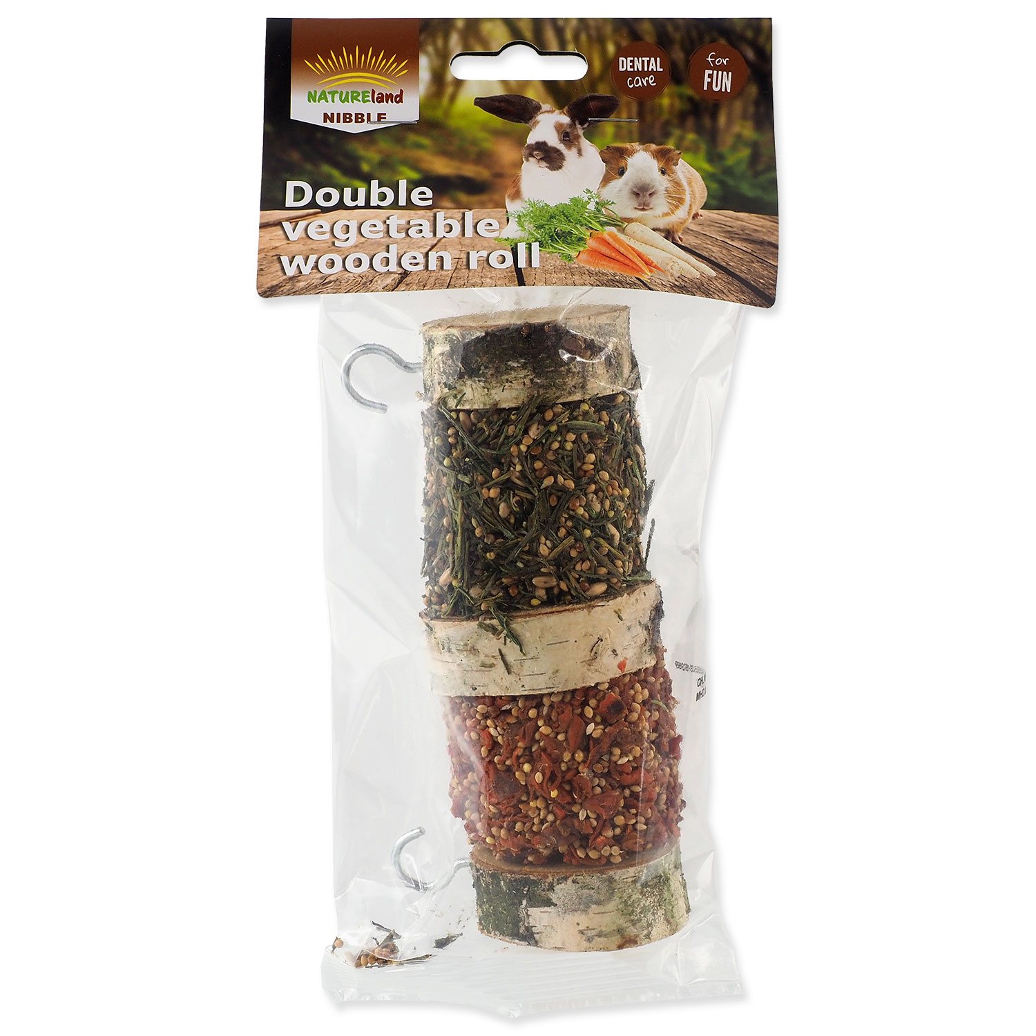 Pochoutka Nature Land Nibble válec dva druhy zeleniny 160g-KS