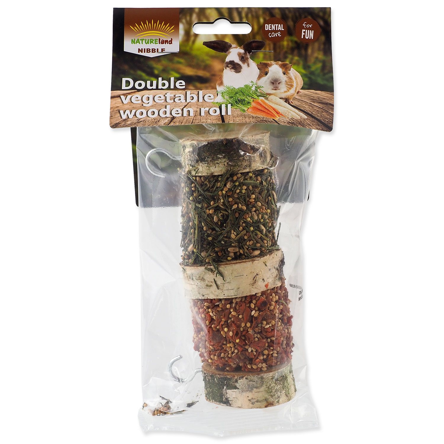 Pochoutka Nature Land Nibble válec dva druhy zeleniny 160g-KS