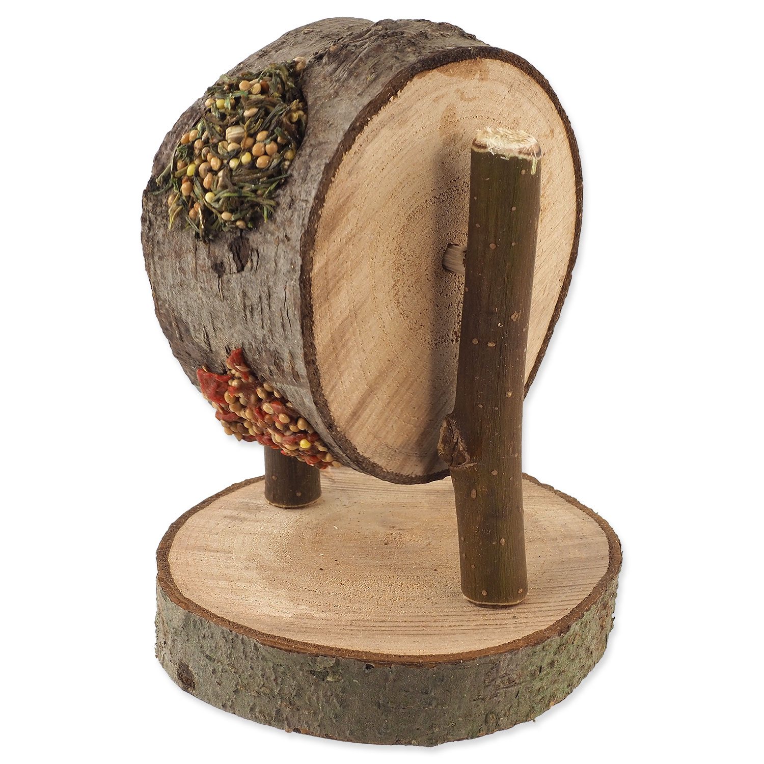 Pochoutka Nature Land Nibble kolo dřevěné plněné mrkví, petrželí a prosem 200g-KS