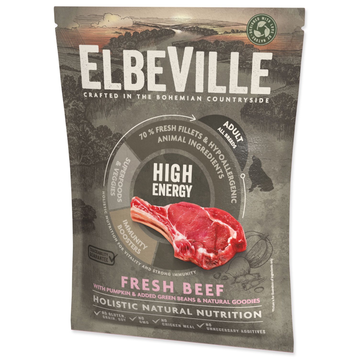 Vzorek ELBEVILLE Adult All Breeds Fresh Beef High Energy 100g-KS