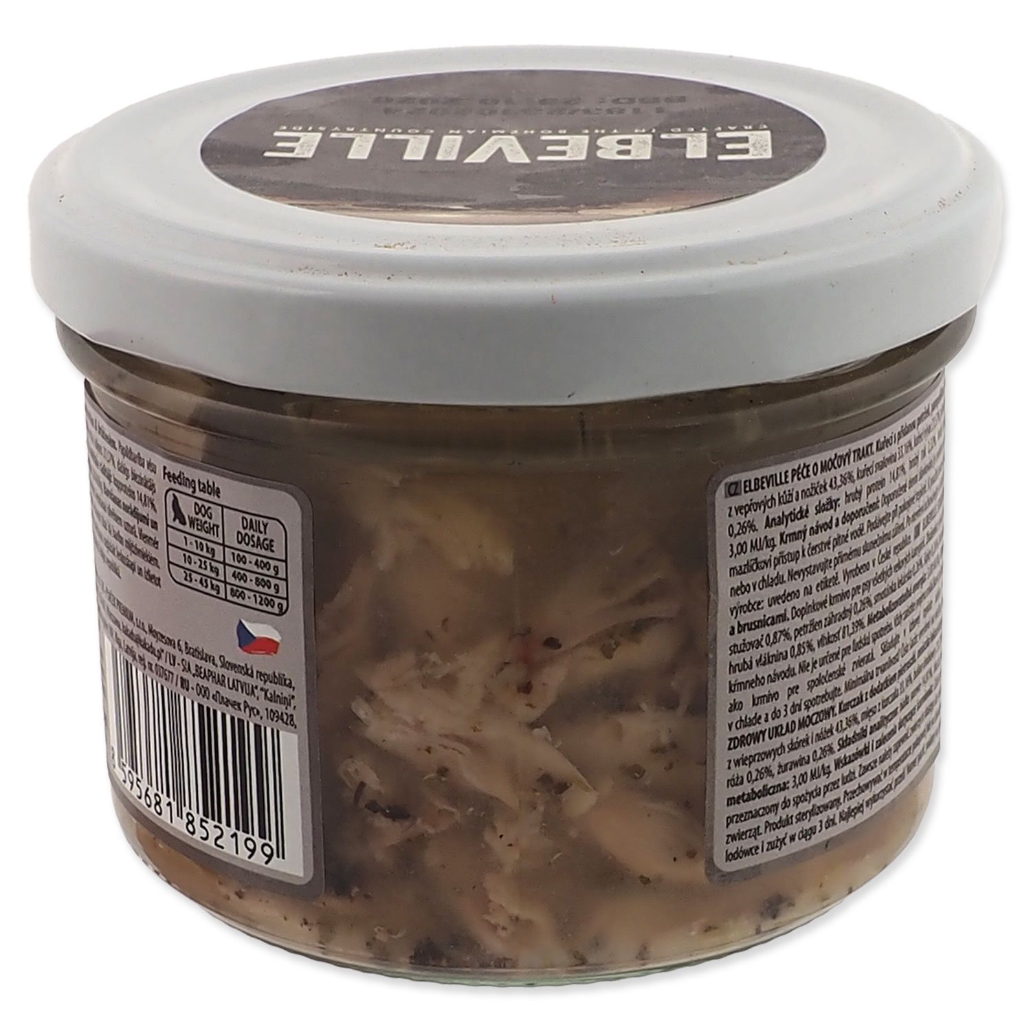 Sklenice Elbeville Dog Urinary Tract Care, kuřecí s přidanou petrželí, pampeliškou, šípkem 220ml-KS