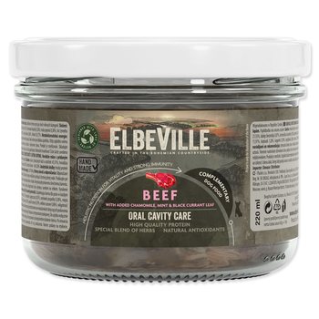 Sklenice Elbeville Dog Oral Cavity Care, hovězí s přidaným heřmánkem, mátou 220ml-KS