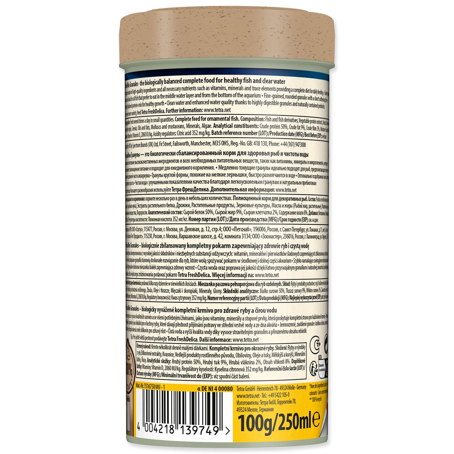 Krmivo Tetra Min Granules 250ml-KS