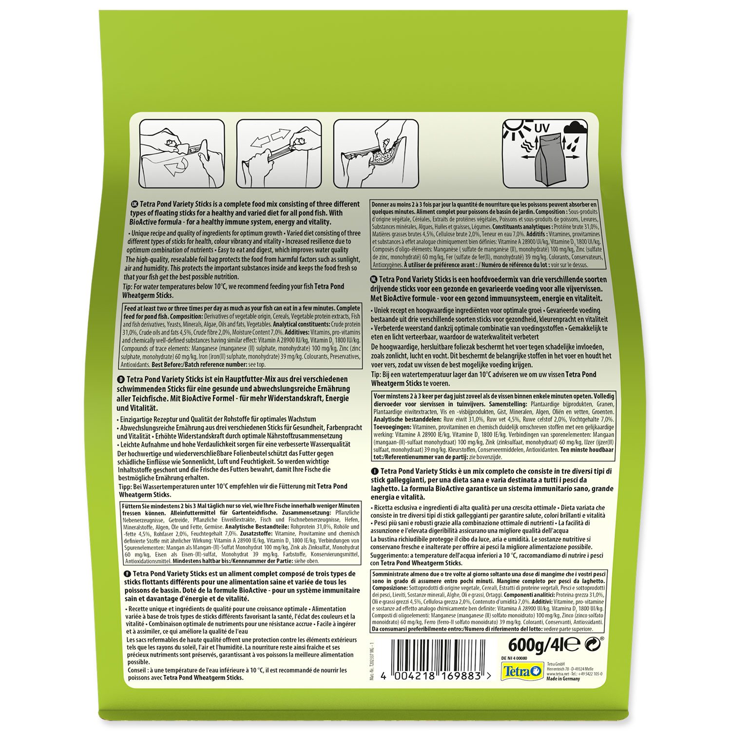 Krmivo Tetra Pond Variety Sticks 4l-KS