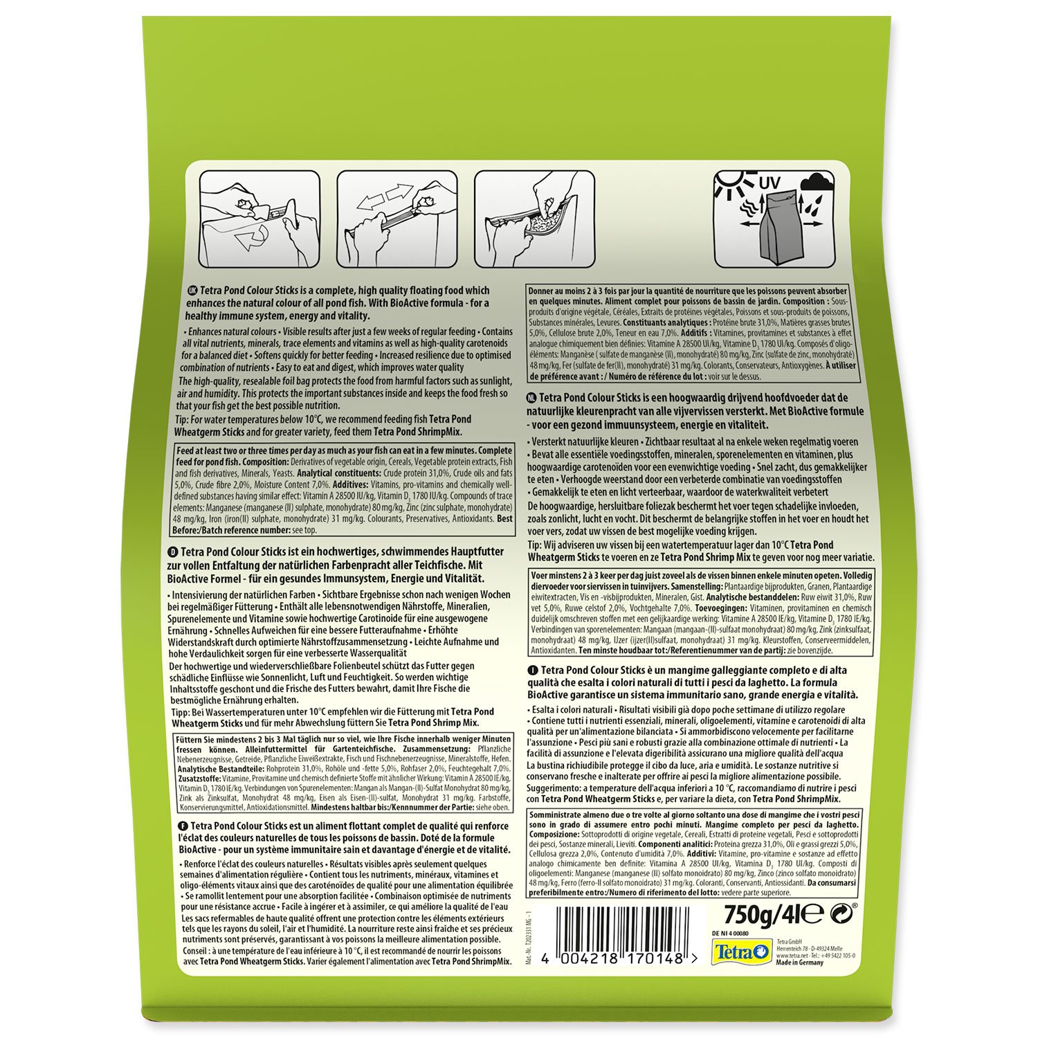 Krmivo Tetra Pond Colour Sticks 4l-KS