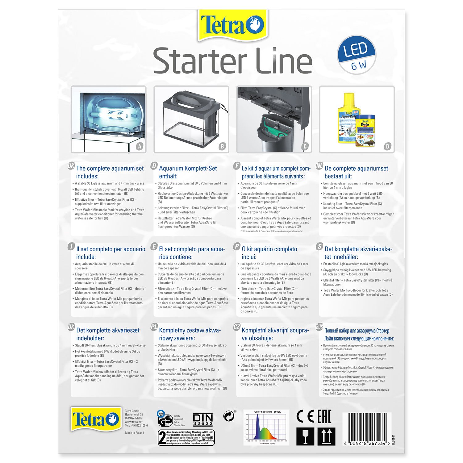 Akvárijní set Tetra Starter Line LED Shrimp 44x37x30cm 30l